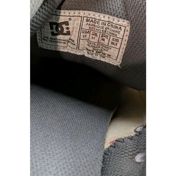 DC Men's Trase TX Sneaker, Size 12 M, Skate Shoes White, Gray ,B Grade - Picture 11 of 14